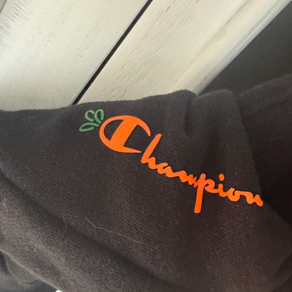 Champion x Anwar Carrots Reverse Weave Chenille Logo Hoodie Black Medium - Picture 6 of 14